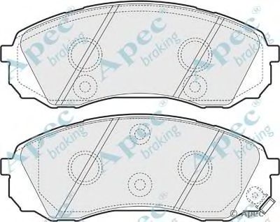 APEC BRAKING pad1584 -  Комплект тормозных колодок, дисковый тормоз